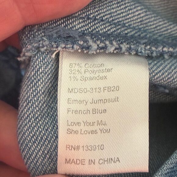 SHOW ME YOUR MUMU Emery Jumpsuit French Blue Women’s Size Small - Picture 7 of 7